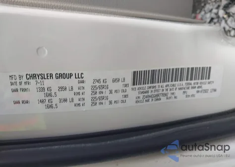 2011 Dodge Grand Caravan Express из США, поврежденный, VIN 2D4RN4DG0BR778902